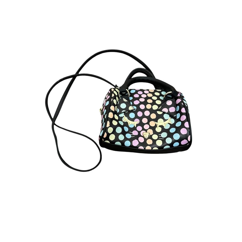 Luv Betsy Polka Dot Kitty Mini Barrel Bag Cross body